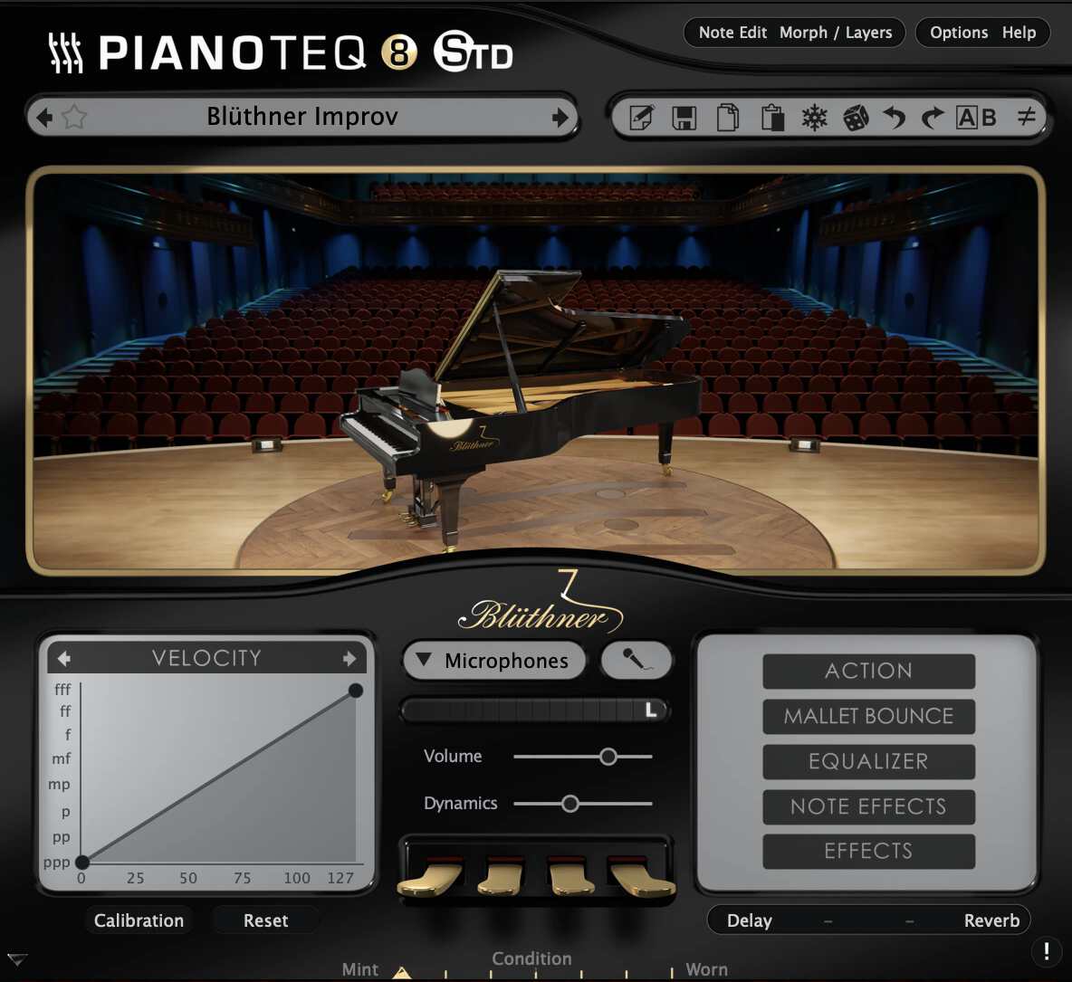 Pianoteq interface - Blüthner Model 1