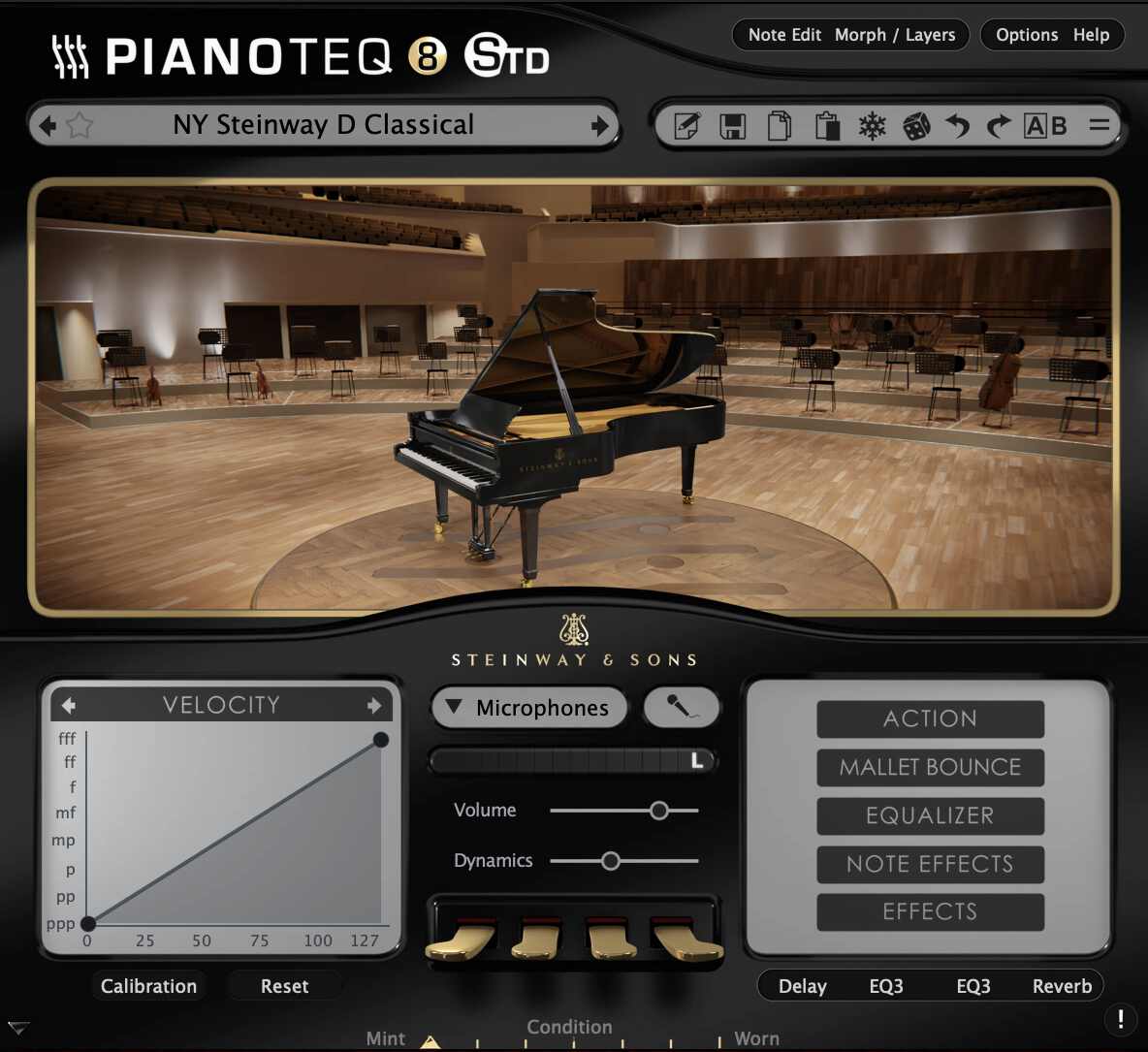 Pianoteq interface - Steinway Model D