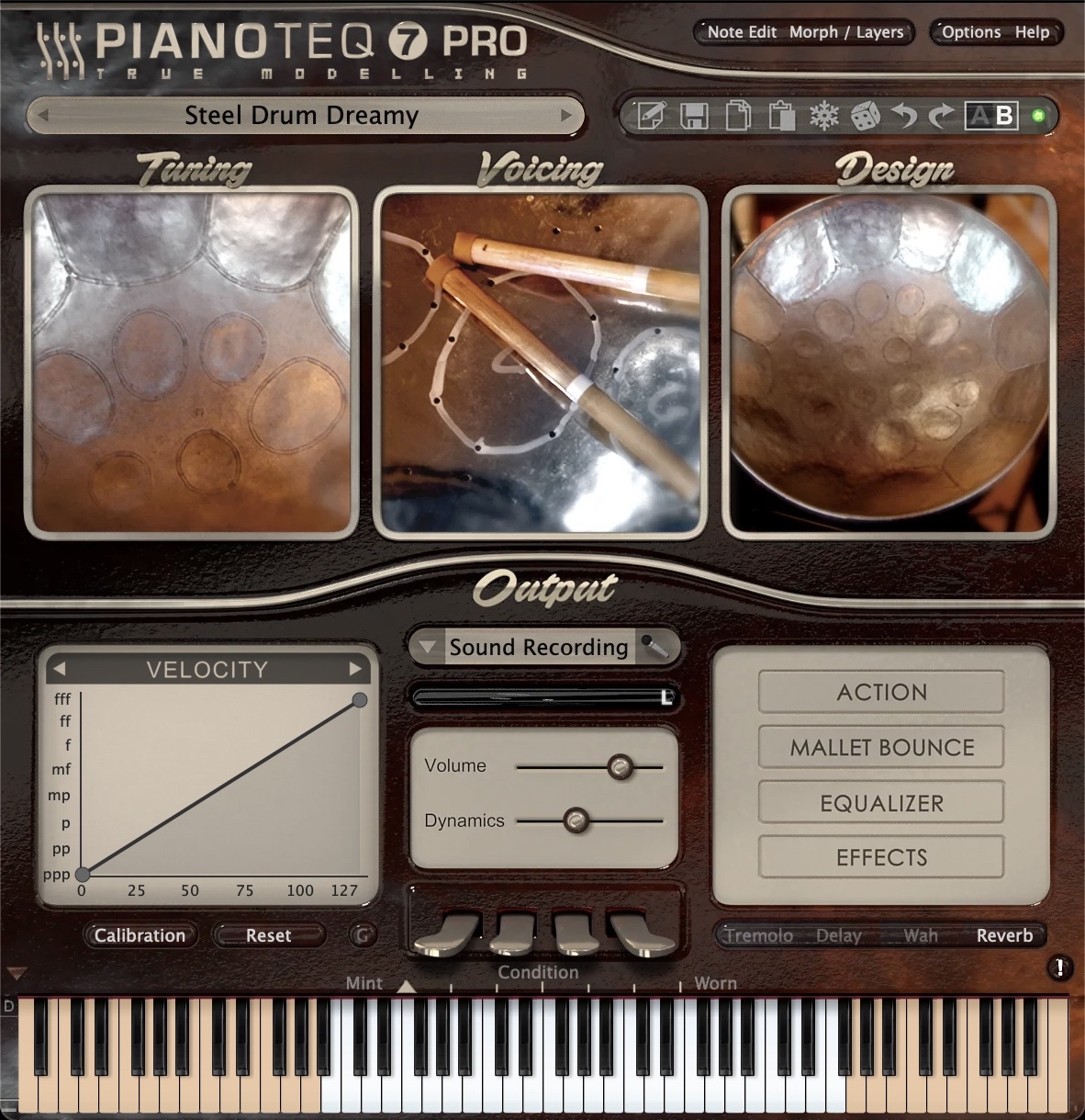 Pianoteq interface - Steelpans instruments