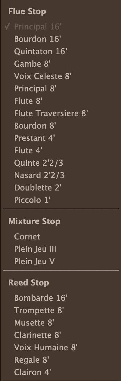 Stop list