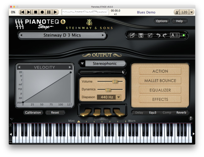 Pianoteq Stage screenshot