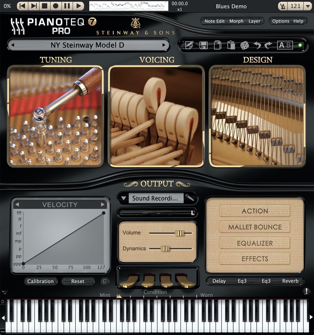 Pianoteq interface - Steinway Model D