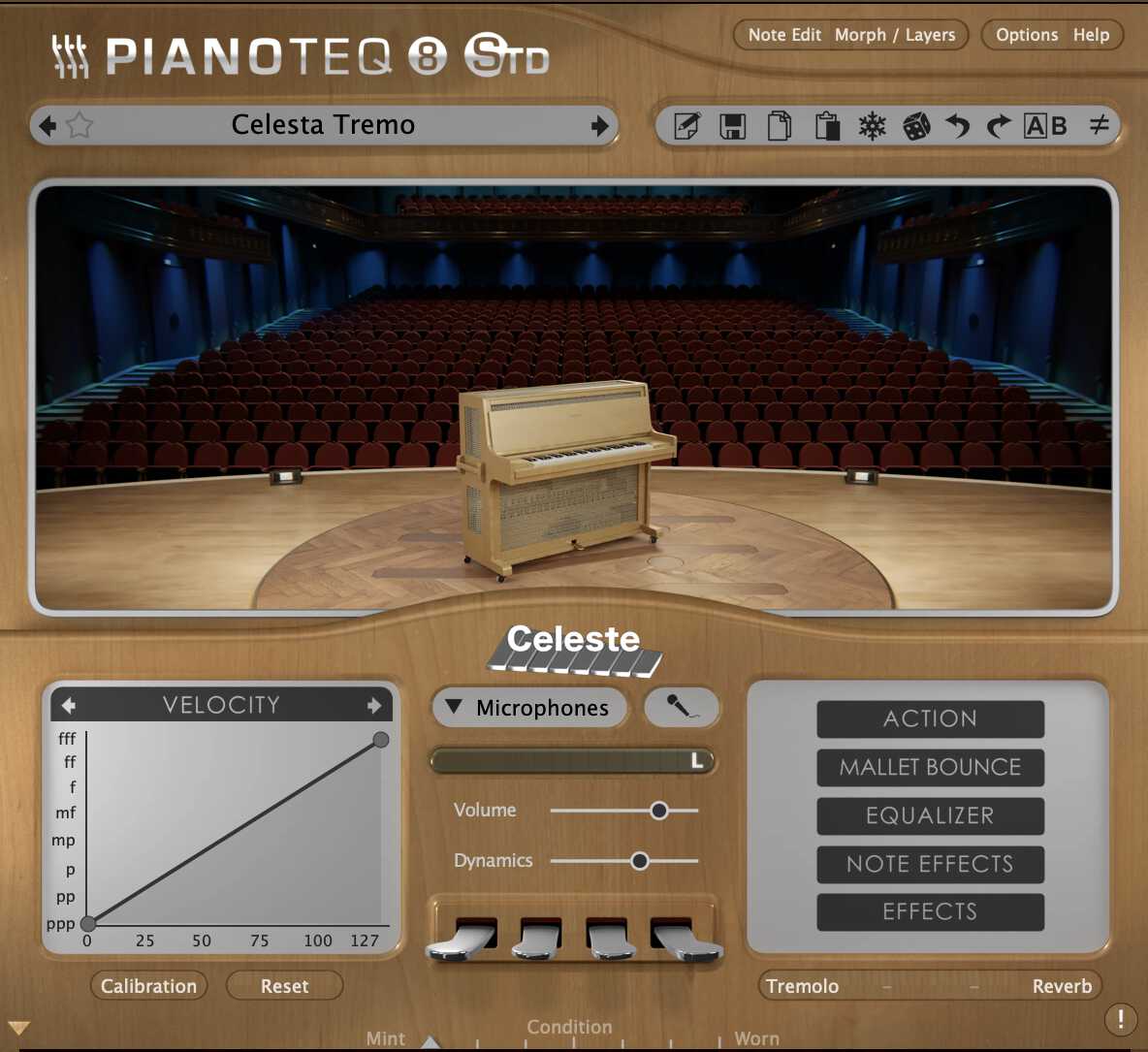 Pianoteq interface - Celeste: Glockenspiel + Celesta + Toy Piano + Kalimba