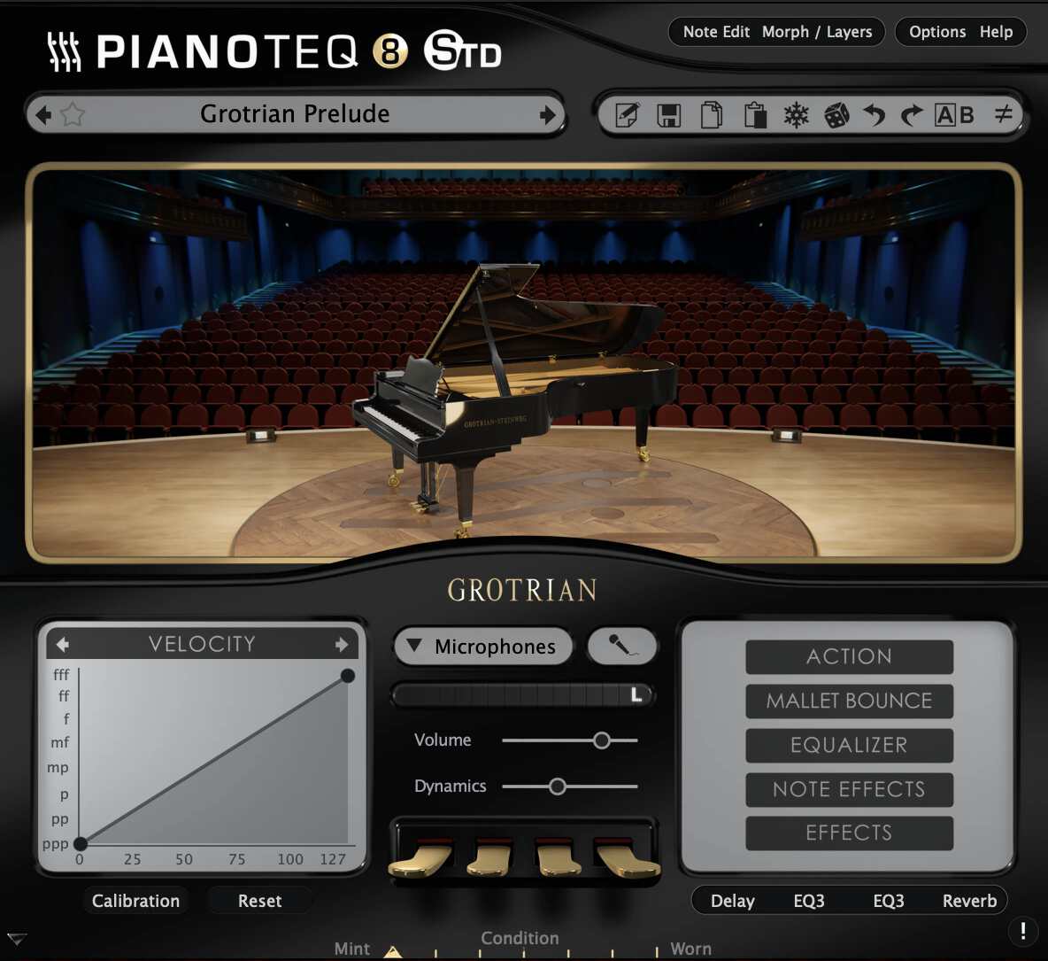Pianoteq interface - Grotrian Concert Royal