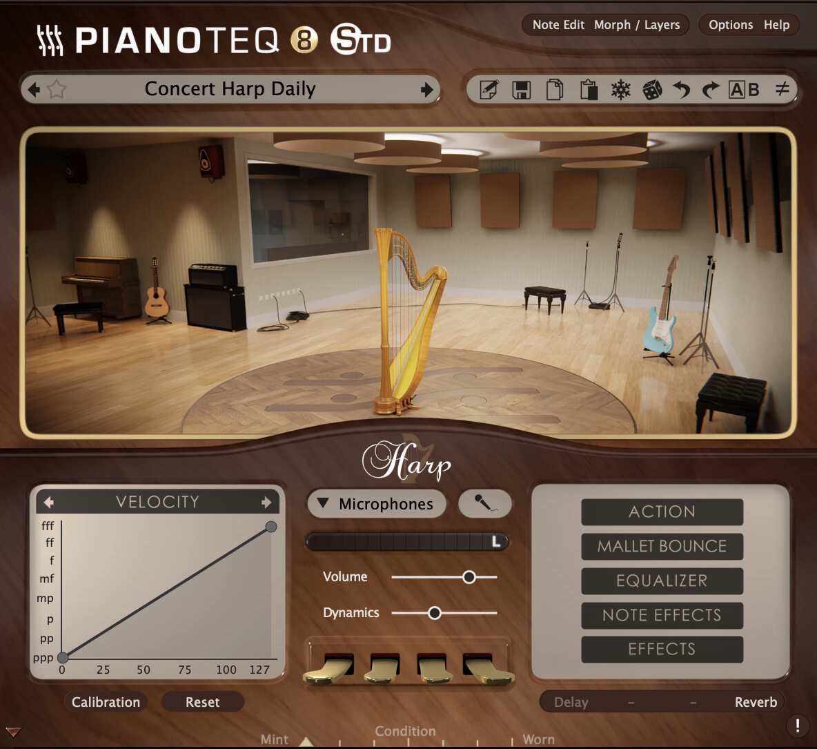 Pianoteq interface - Harp