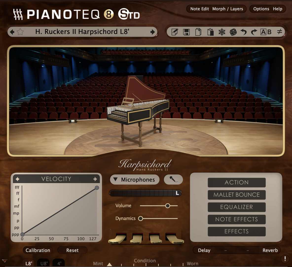 Pianoteq interface - Harpsichord