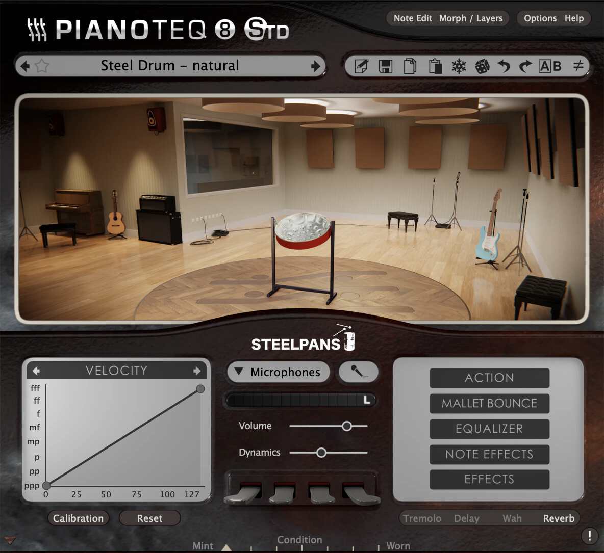 Pianoteq interface - Steelpans instruments
